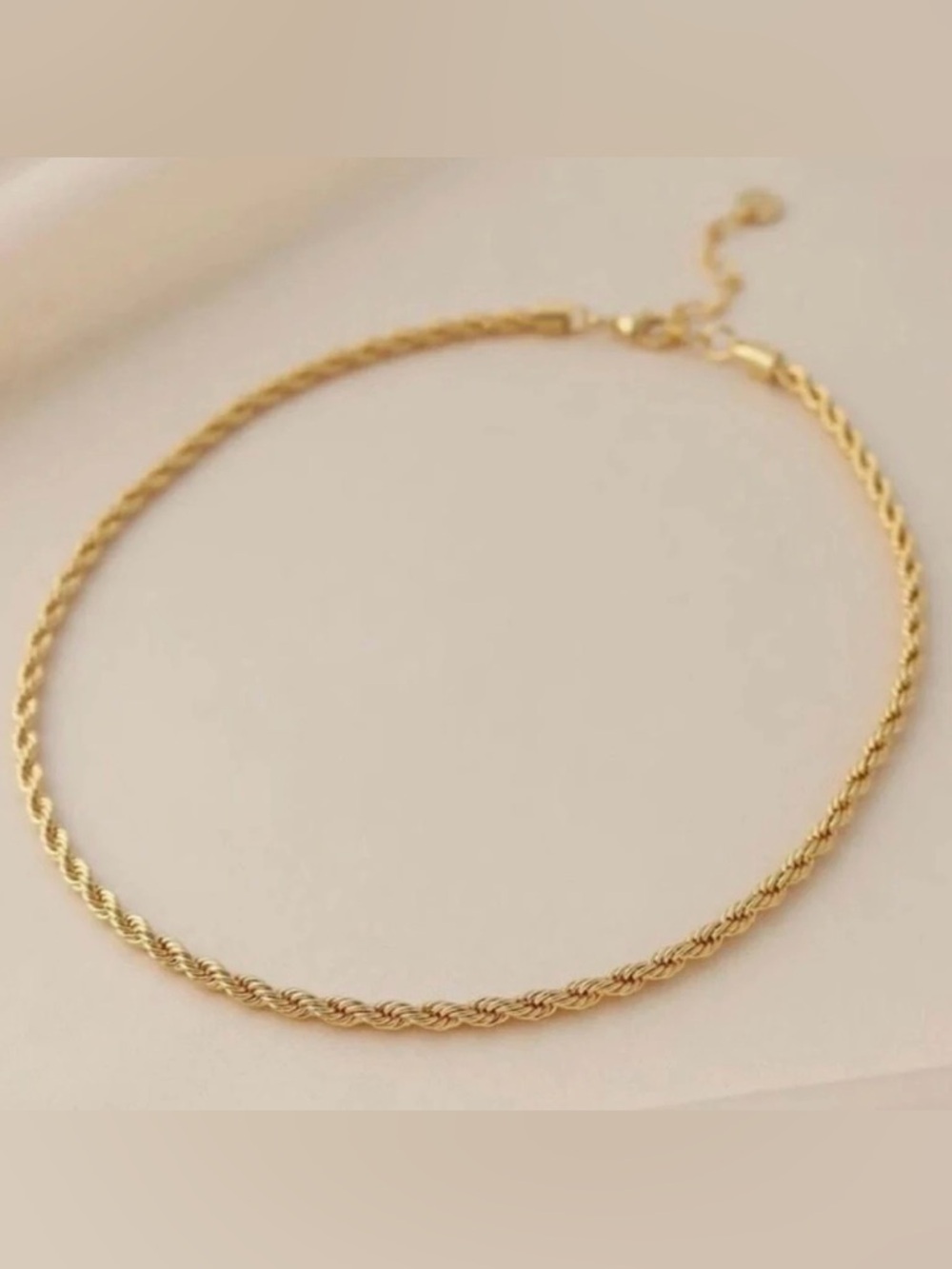 NEW! LC Lauren Conrad Classic Gold Rope Choker 13” Necklace
